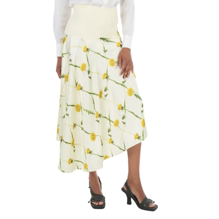 Burberry Dandelion-Print Asymmetric Skirt