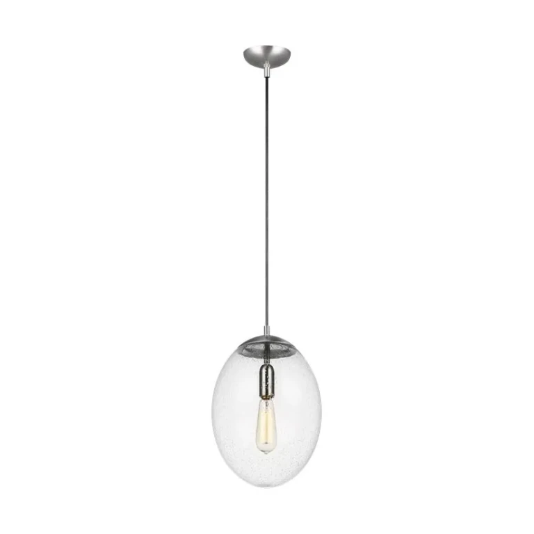 Leo 1-Light Pendant in Satin Aluminum