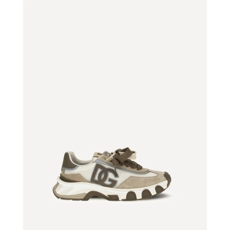 DOLCE & GABBANA Leather and mesh Sneakers Male 40