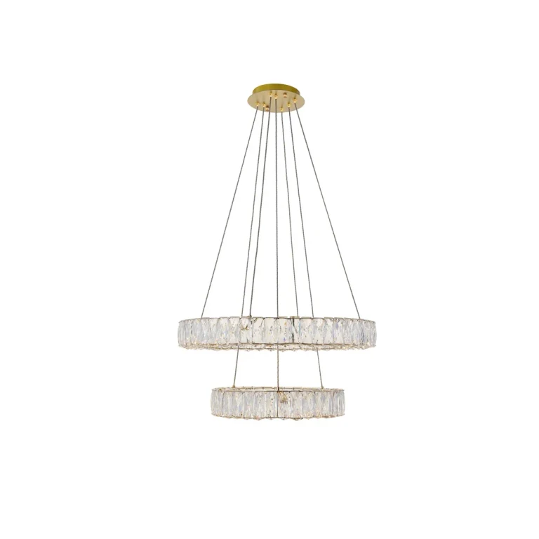 Gold LED Pendant from the Monroe Collection