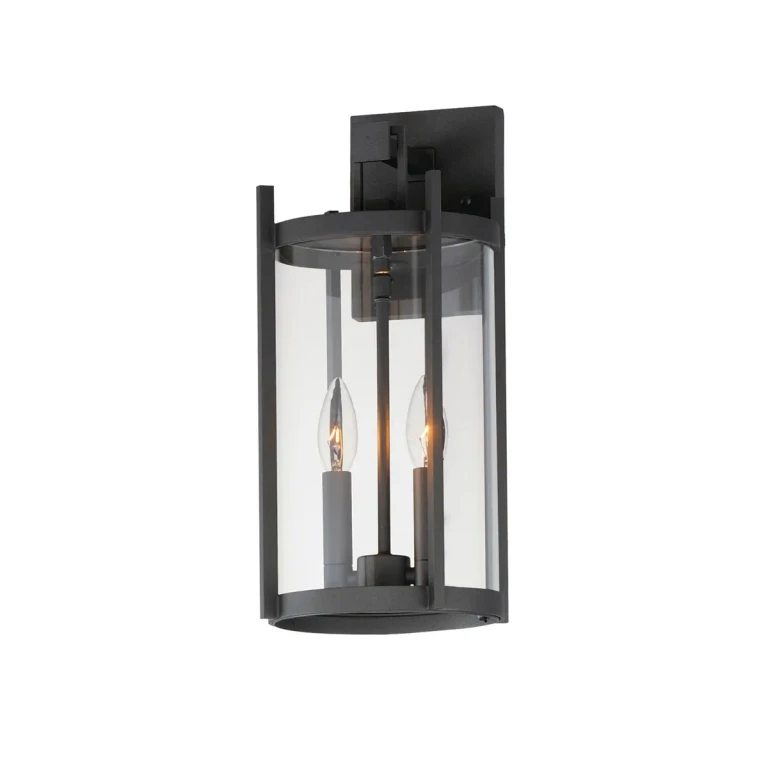 Black Two Light Outdoor Wall Sconce from the Belfry Collection