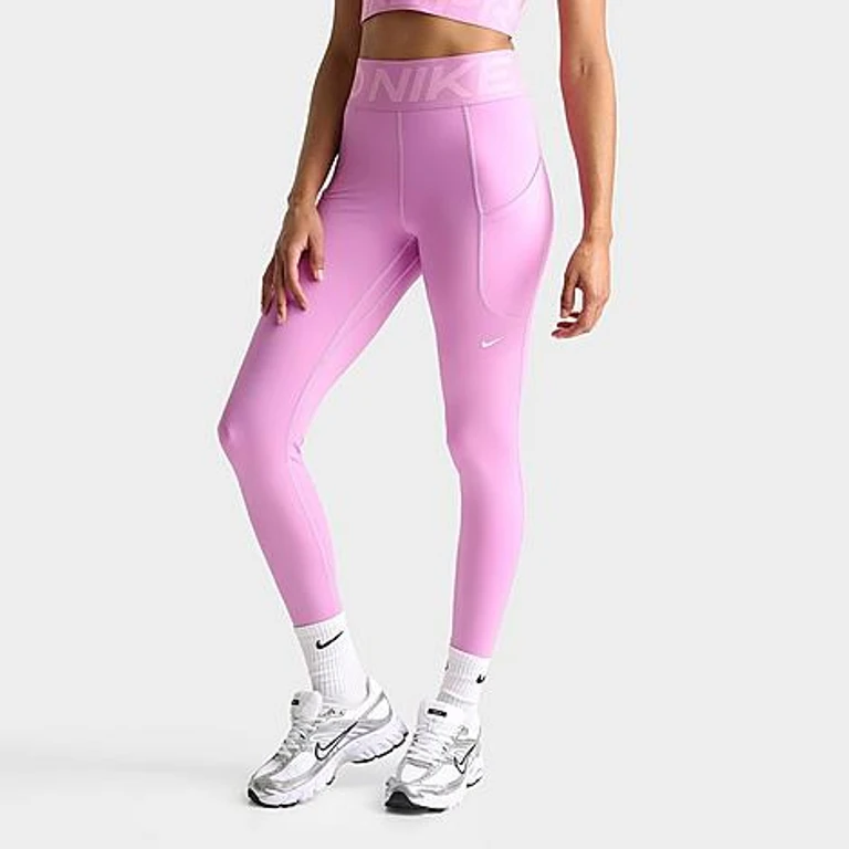 Nike Women's Pro Sculpt High-Waisted 7/8 Leggings in Light Magenta/White Size: XS