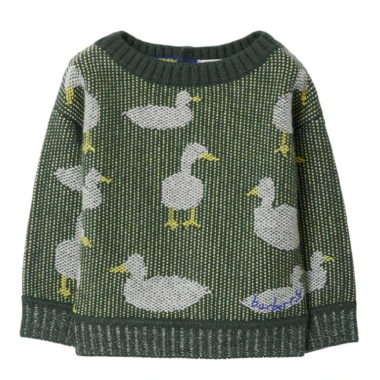 Burberry Toddler Patrick Duck Embroidered Sweater