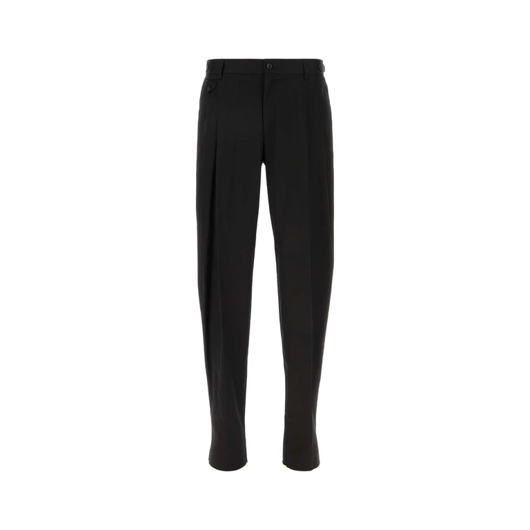 Dolce & Gabbana Black Stretch Gabardine Pant Nero Co Ea Pantaloni - Men