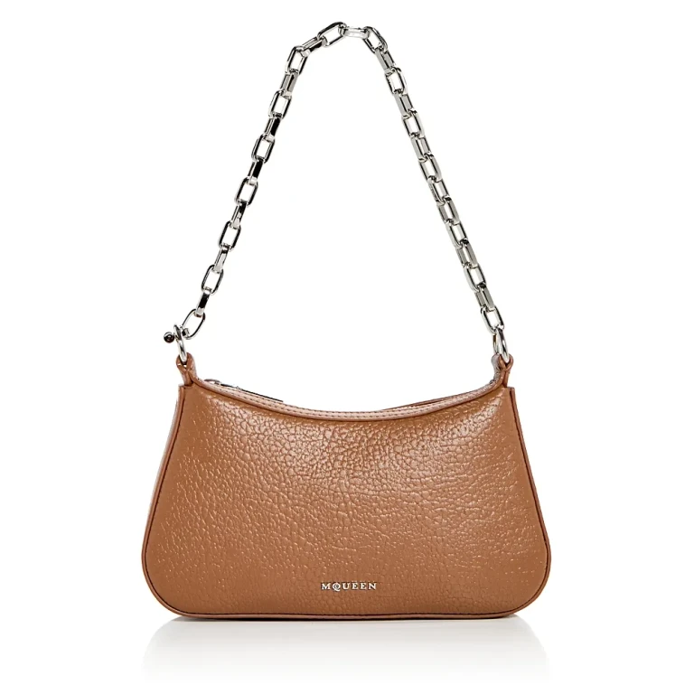 McQueen Mini T-Bar Leather Pouch