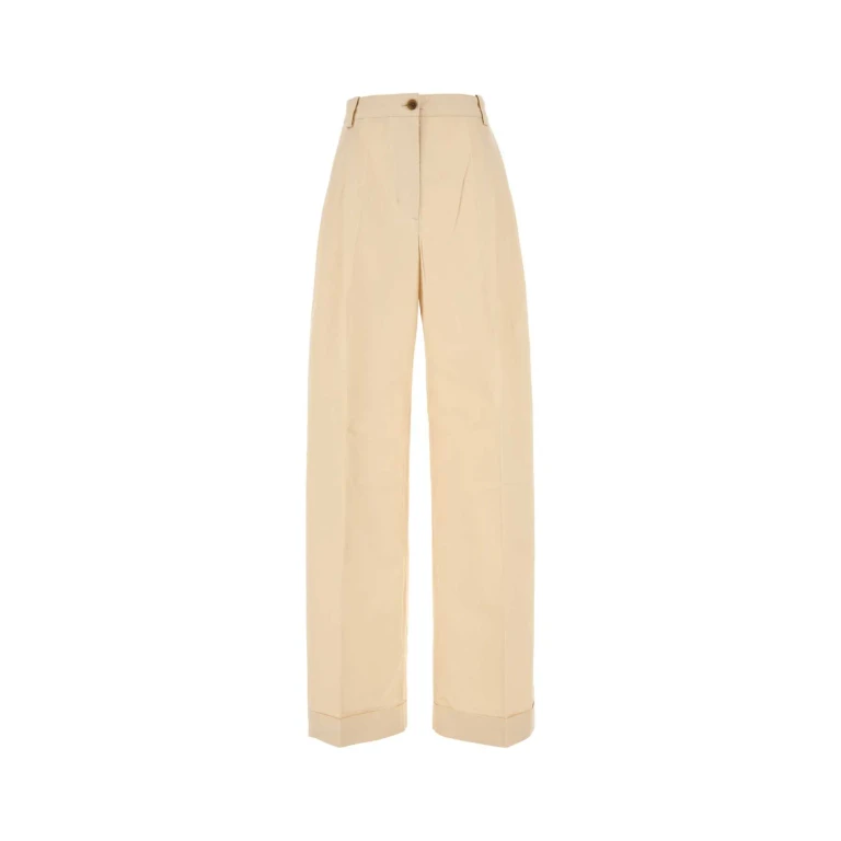 Maison Kitsuné Cream Cotton Pant