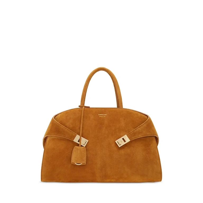 Ferragamo Medium Suede Hug Handbag