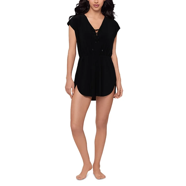 Magicsuit Lace Up Swim Cover-Up Dress