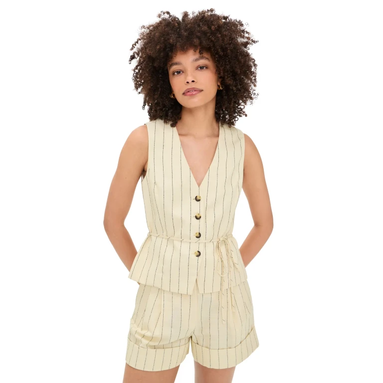 rag & bone Paulette Stripe Vest whtst 0