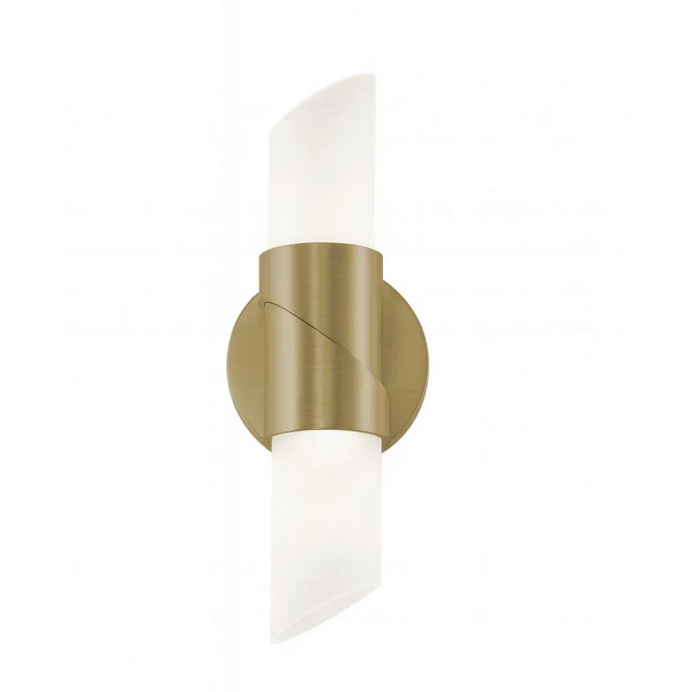 Light Antique Brass LED Wall Sconce from the Slice Collection