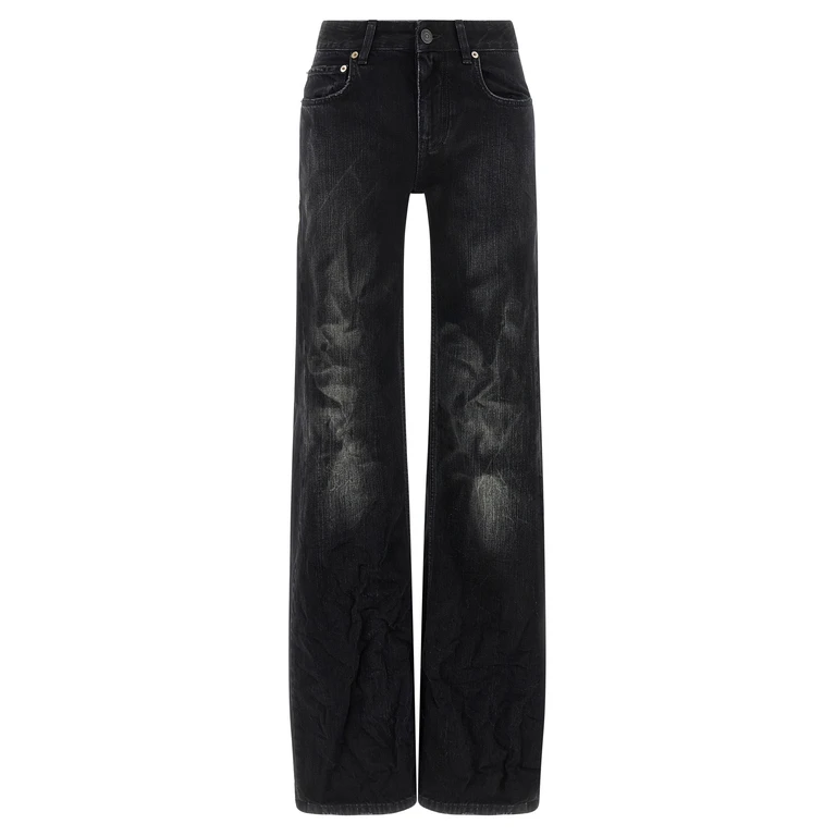 Balenciaga Black Cotton Flared Jeans Clothing - Women