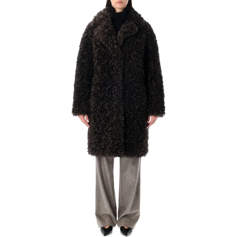 Stand Studio Camille Oversized Eco Shearling Coat