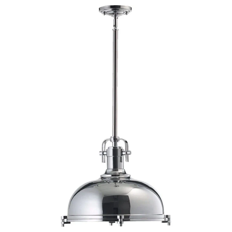 Quorum Transitional 17" Pendant Light in Chrome