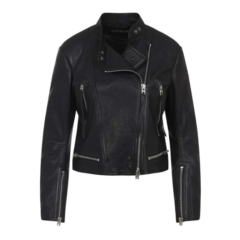 Tom Ford Blouson En Cuir - Noir