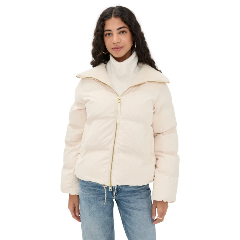 Varley Brackley Cord Puffer Jacket Birch M