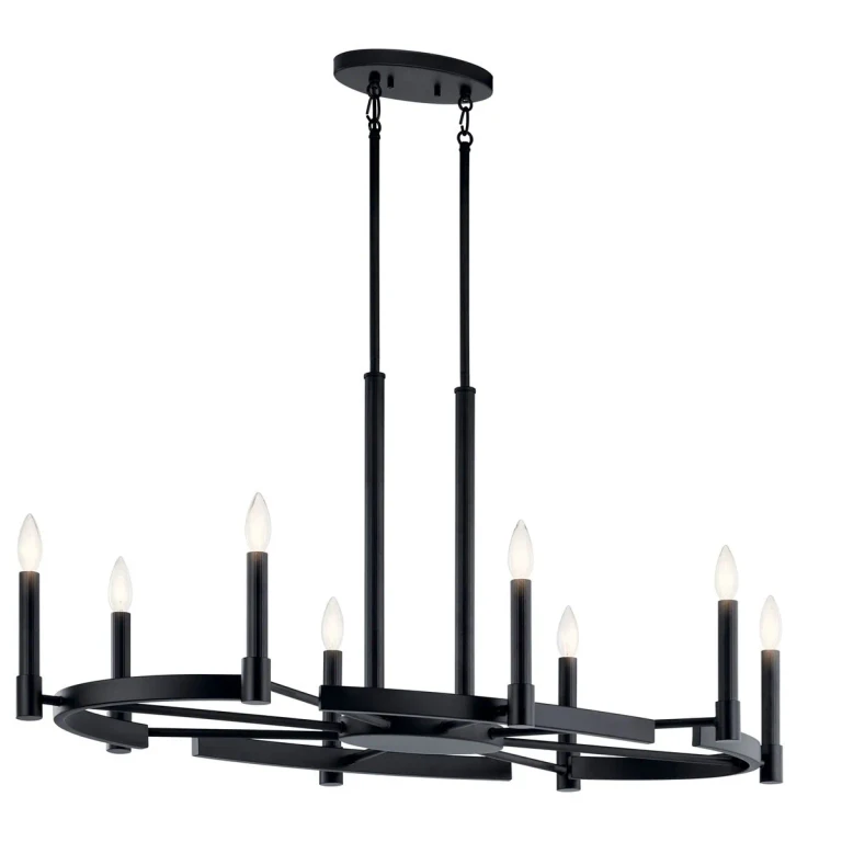 Tolani 8-Light Contemporary Chandelier in Black