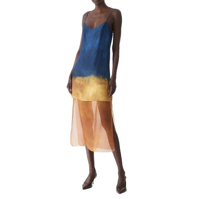 Jason Wu Collection Painted Stripe Slip Dress