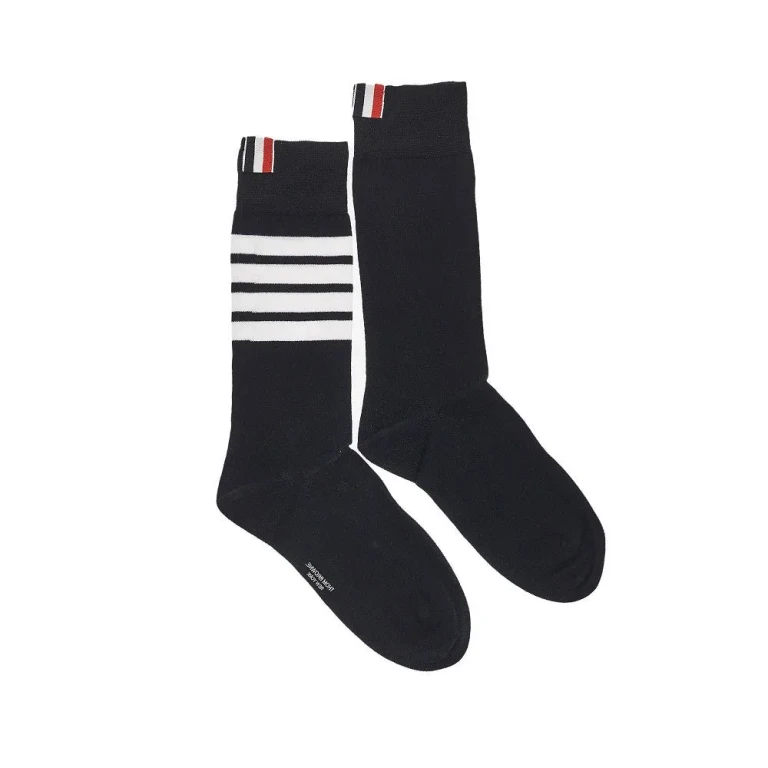 THOM BROWNE '4 Bar' cotton socks Woman One Size