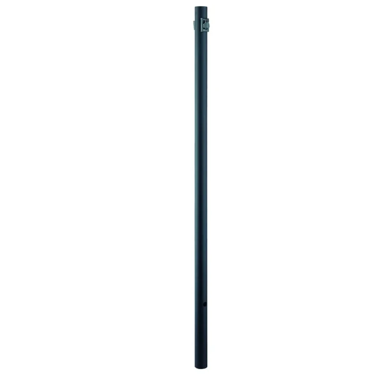 Matte Black Post With Photocell And Outlet from the Direct Burial Lamp Posts Collection