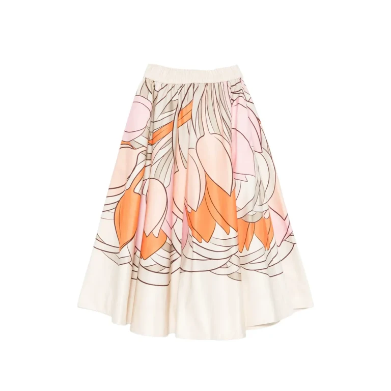 La Double J Floral-print Midi Skirt