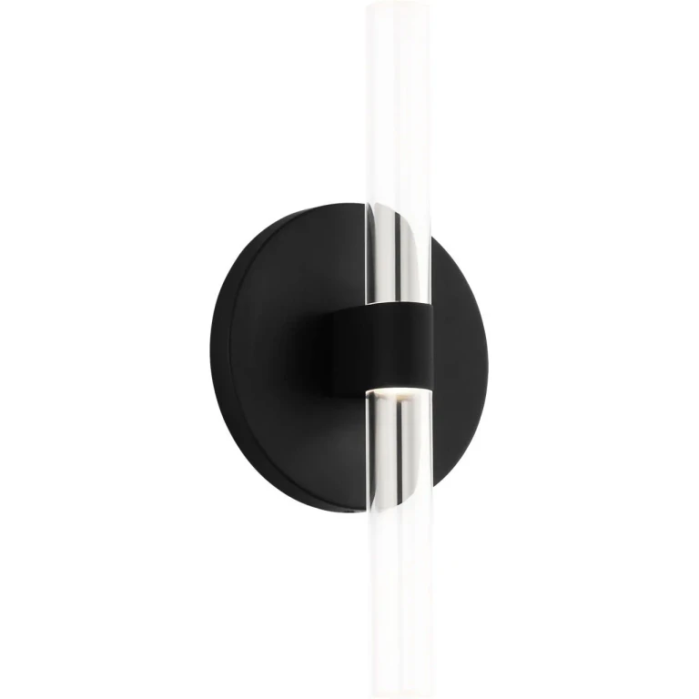 Midnight Black LED Wall Sconce from the Silas Collection