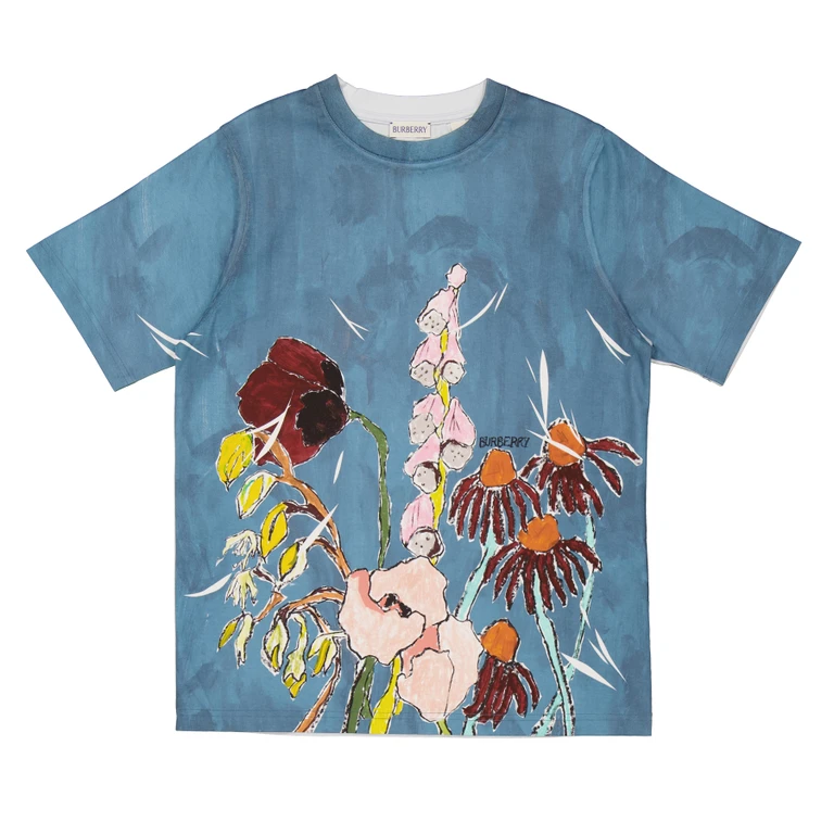 Burberry Kids Cedar Foxglove Cotton T-Shirt