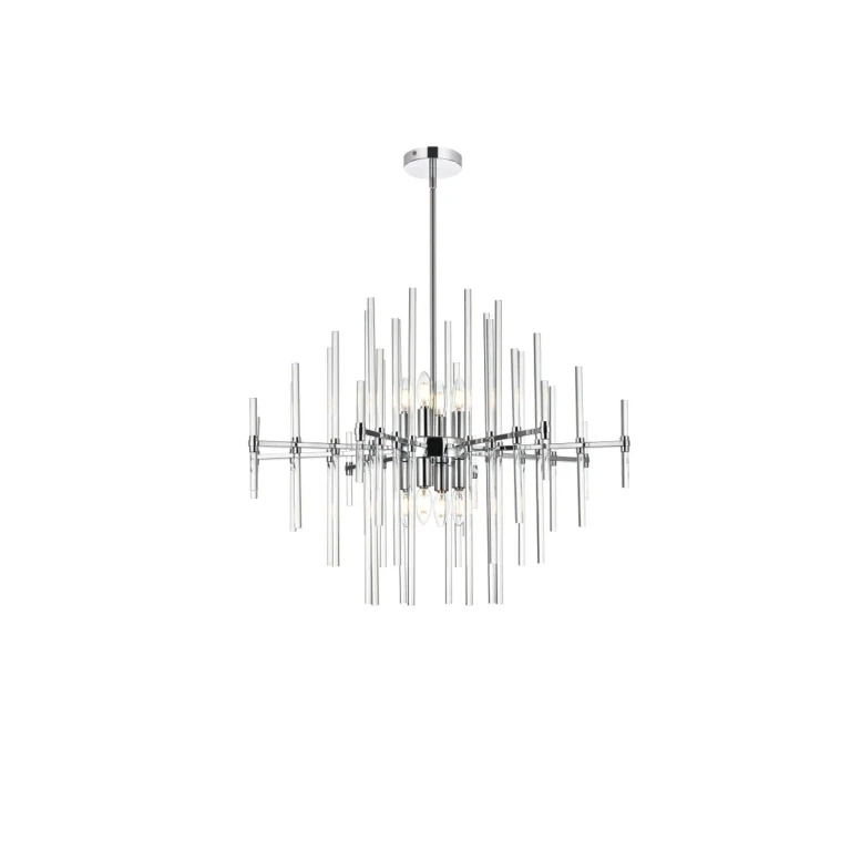 Chrome Eight Light Pendant from the Sienna Collection