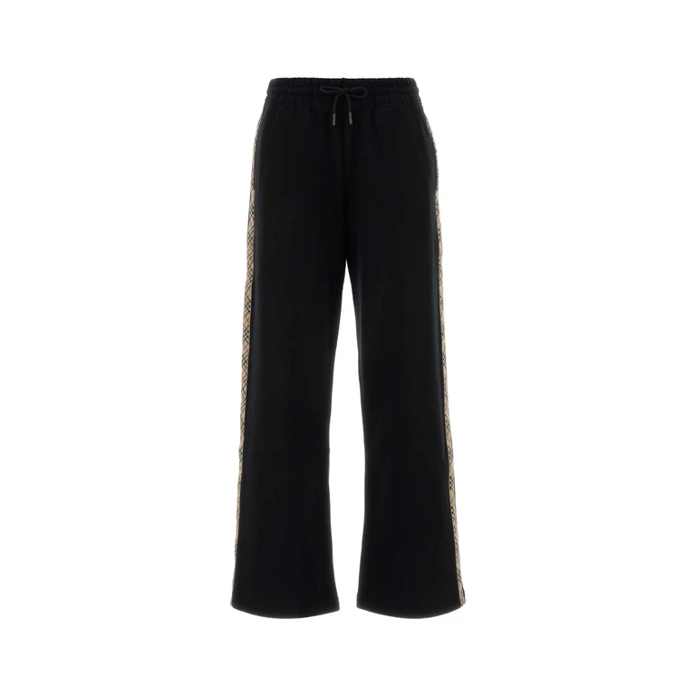 Burberry Black Cotton Joggers Pantaloni - Women