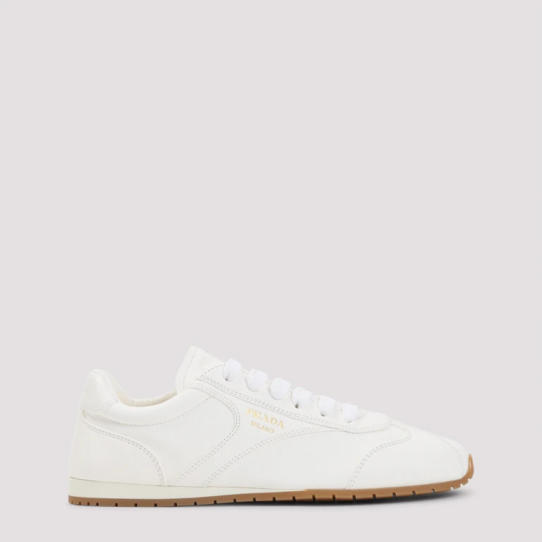 Prada Lamb Leather Sneakers White - Women