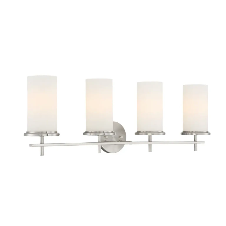 Brushed Nickel Bathroom Vanity Light from the Haisley Collection