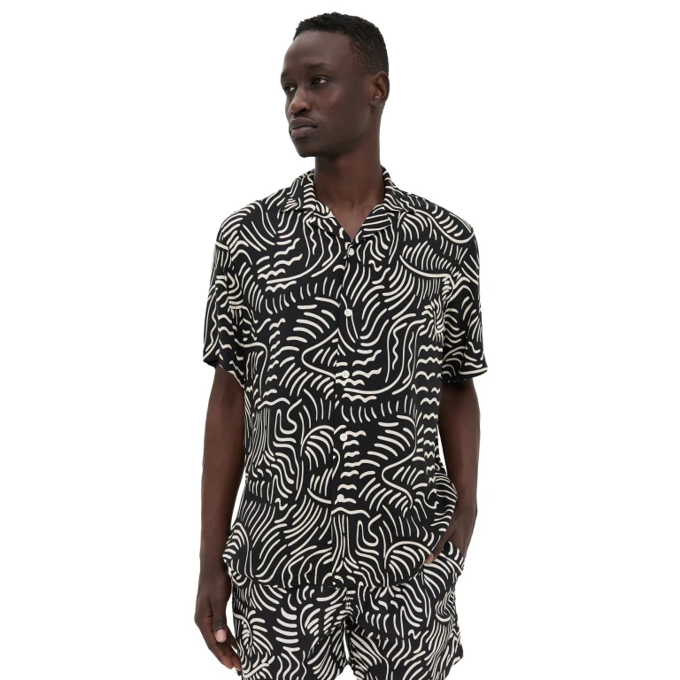 OAS Tar Lorenzo Viscose Shirt Black M