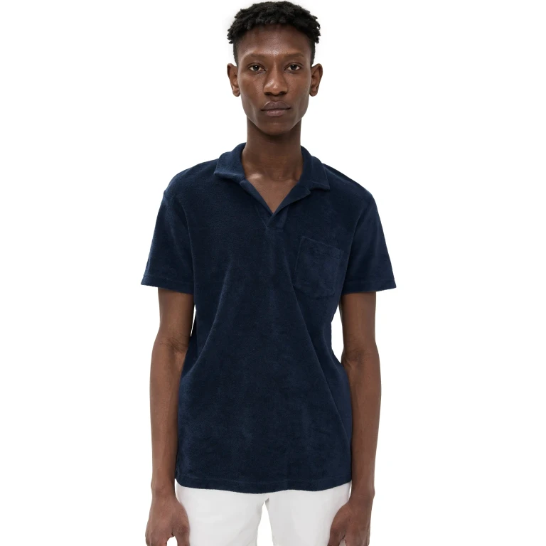 Orlebar Brown Terry Polo Navy M