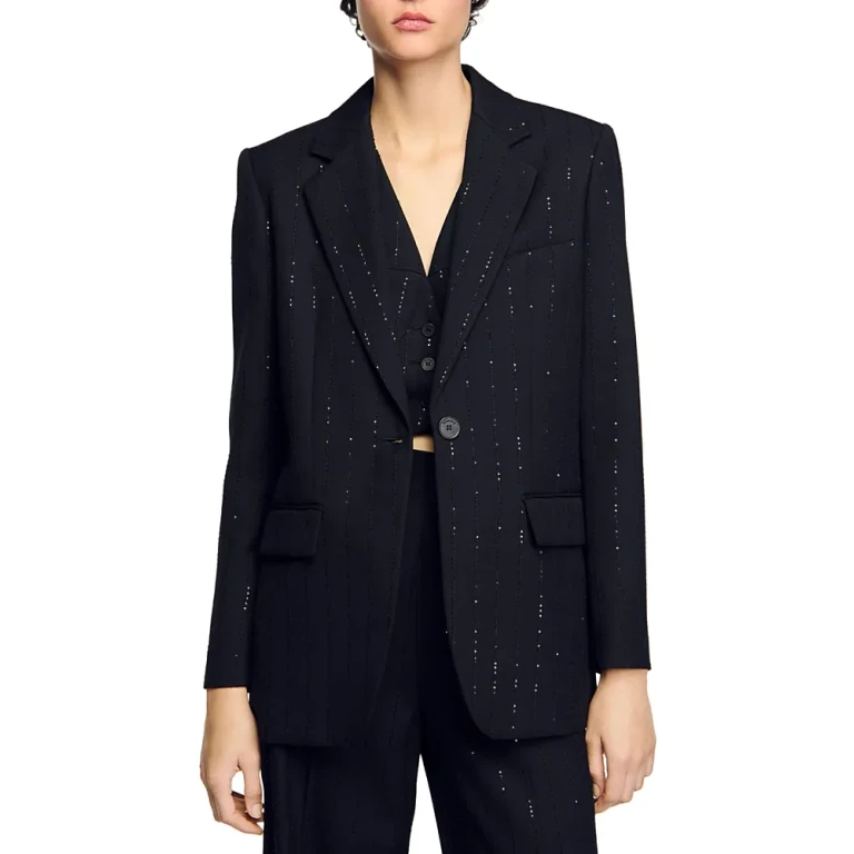 Sandro Sequin Suit Jacket