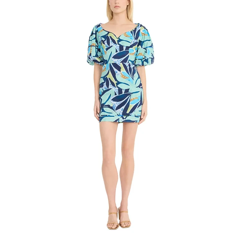 Donna Morgan Puff Sleeve Mini Dress