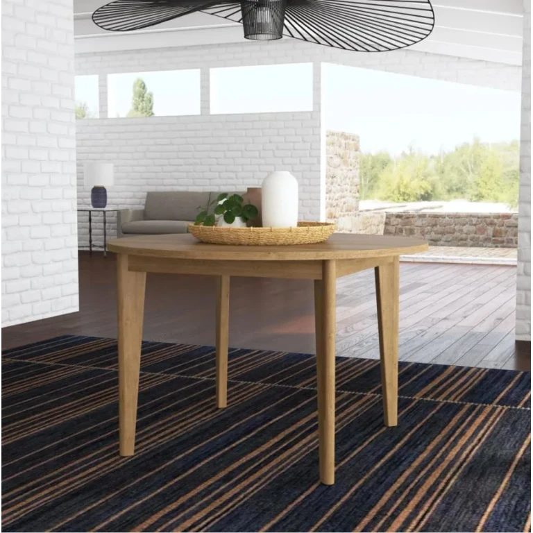 Brentwood Light Oak Round Dining Table