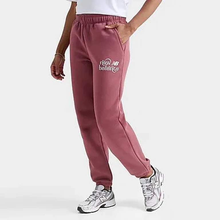 New Balance Women's Flow Jogger Pants in Washed Burgundy Size: XS
