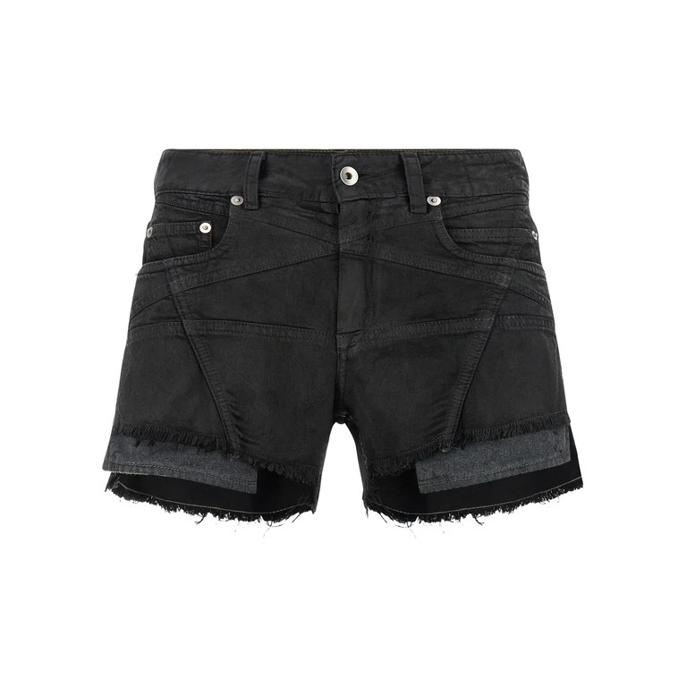 Drkshdw Lana Cut Offs shorts Black Cotton Bermuda - Women