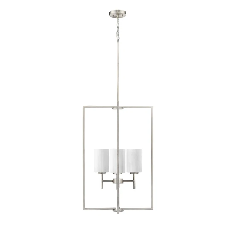 Brushed Nickel Four Light Pendant from the Luxx Collection