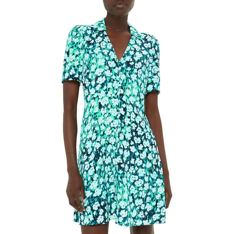 Whistles Rowan Floral Petal Mini Dress