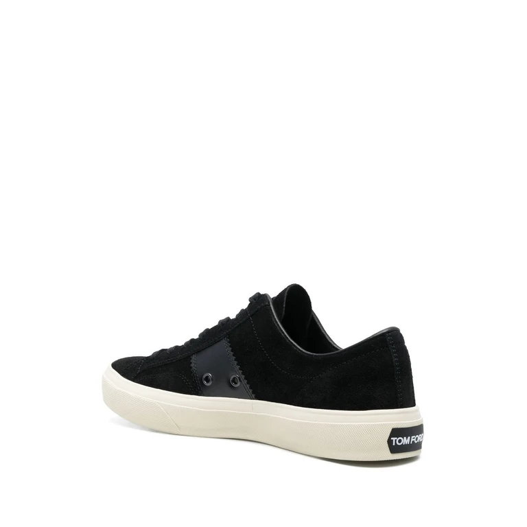 Tom Ford Flat Shoes Black/cream Suede/leather - Men