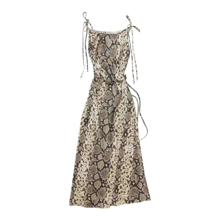 Acne Studios Satin Python Printed Dress