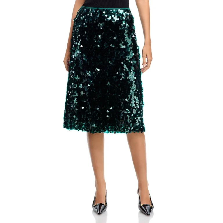 Vince Sequined Midi Skirt