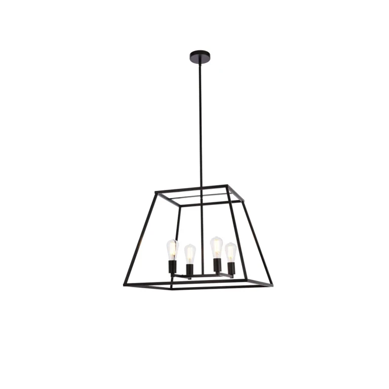 Black Four Light Pendant from the Declan Collection