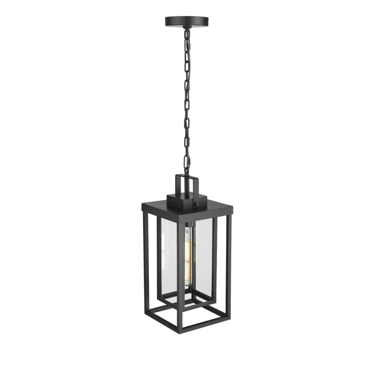 Powder Coated Black Outdoor Hanging Lantern from the McDonough Collection