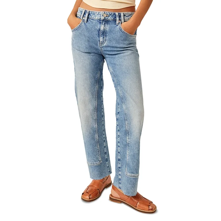 Free People We The Free Risk Taker High Rise Straight Jeans in Mantra