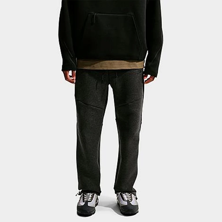 Nike Men's Tech Fleece Open-Hem Pants in Heather/Black Size: XS