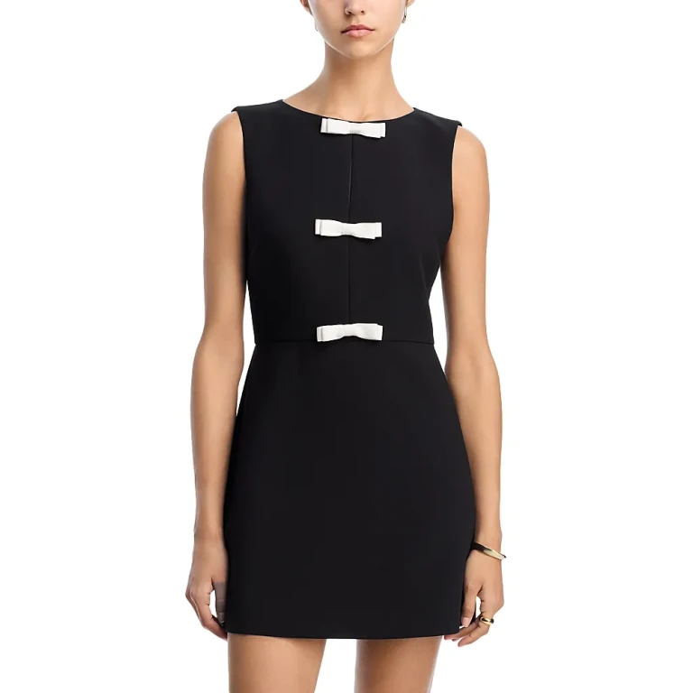French Connection Azra Bow Mini Dress