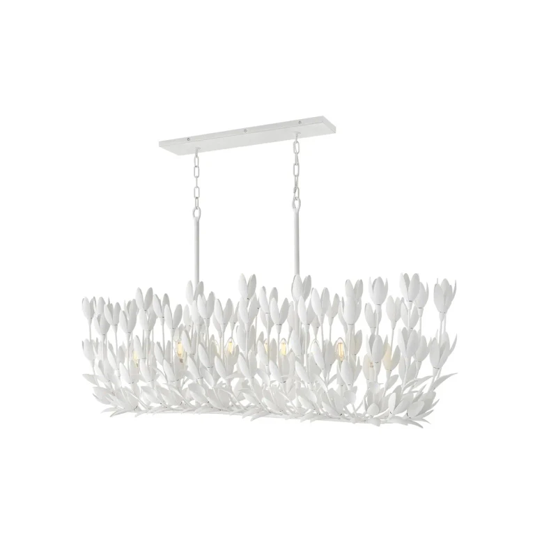 Textured Plaster LED Linear Pendant from the Flora Collection
