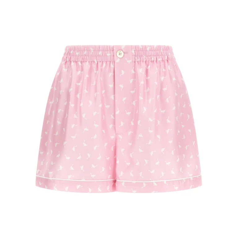 Moschino Pleated shorts Beige Cotton Bermuda - Women