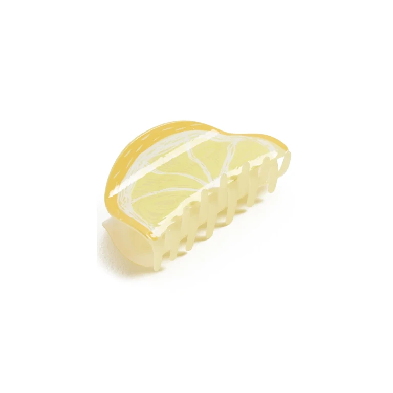 By Adina Eden Lemon Slice Hair Claw Clip Yellow One Size